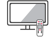 icon of a TV and DISH voice remote